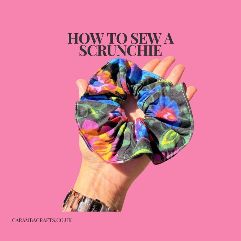 scrunchie over hand for tutorial